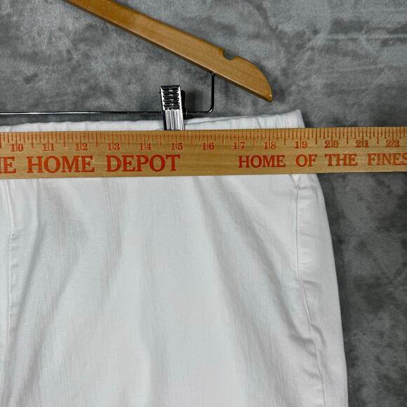 Soft Surroundings Cropped Pullon Pants Plus Sz 1X White - Picture 2 of 10
